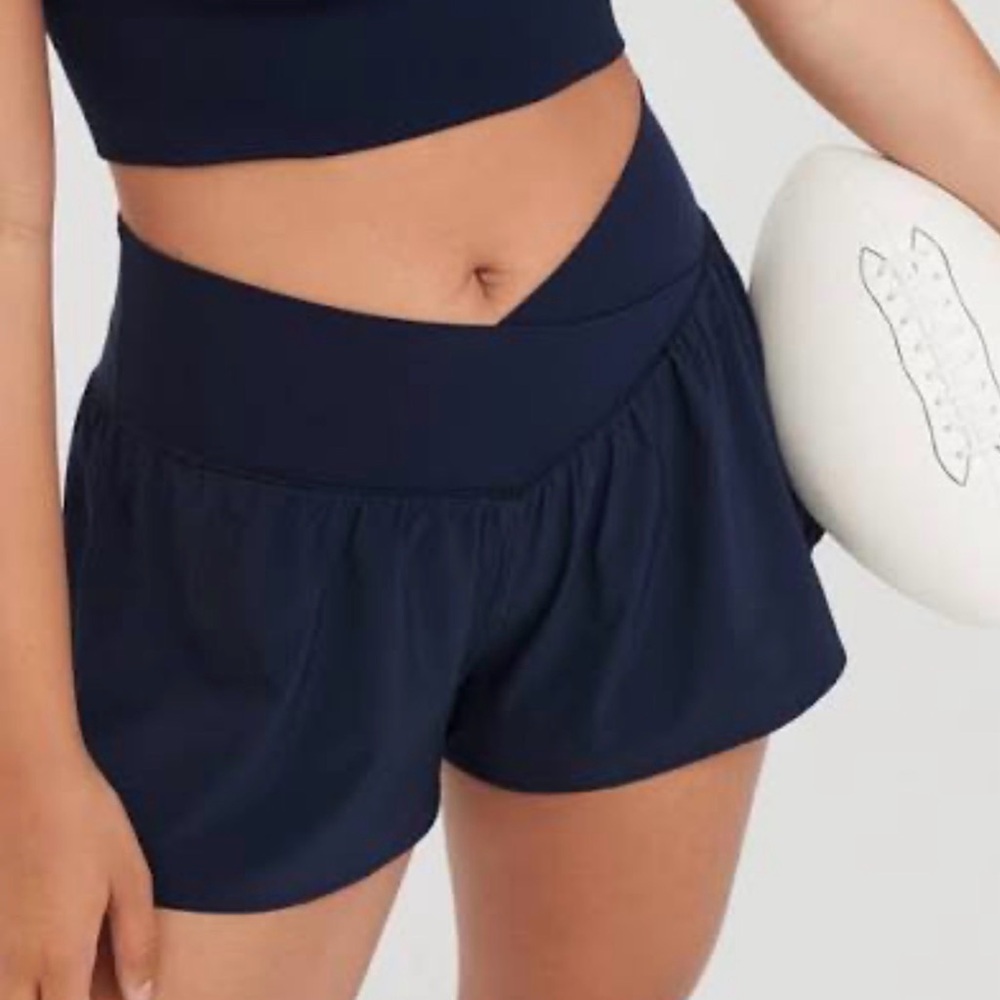 Navy OFFLINE By Aerie Real Me Crossover Flowy Short